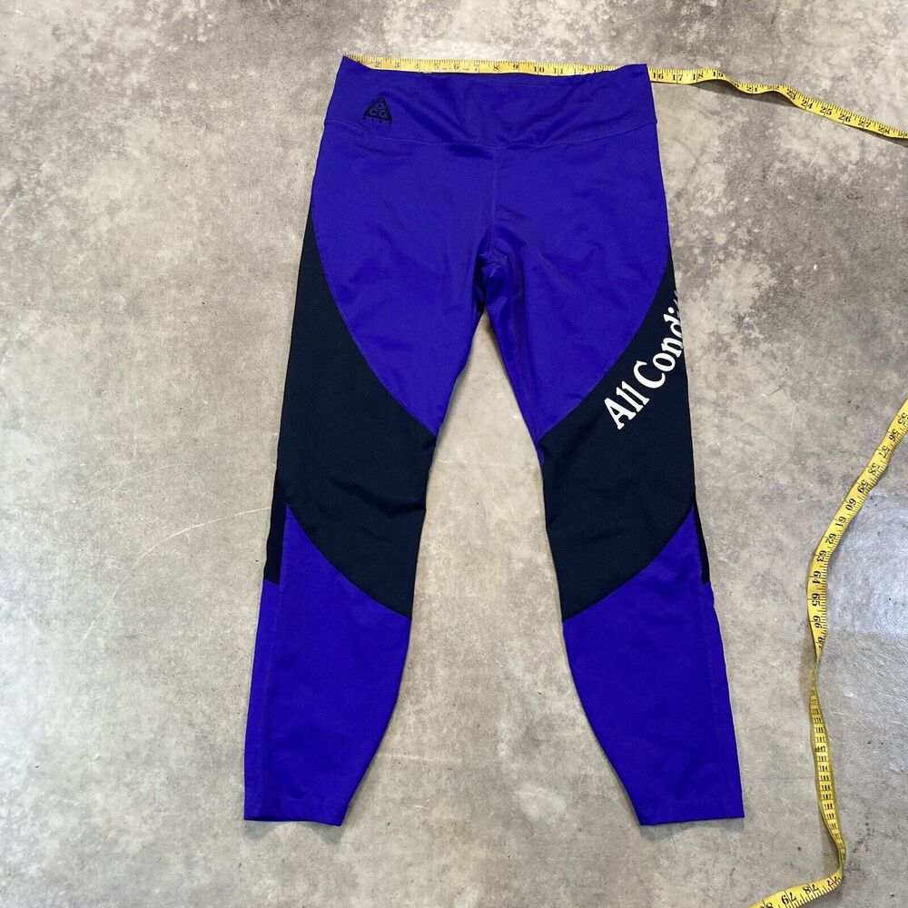 Nike ACG Leggings Womens Medium All Conditions Gear Purple Pull On